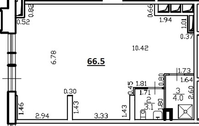 Аренда торгового (универсального) помещения - 66 м2