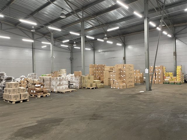 Аренда отапливаемого склада 1350 кв м с пандусом