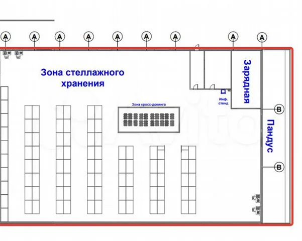 Аренда складского помещения 1428 м² в городе