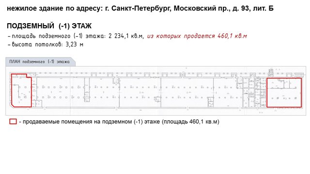 Продажа помещений сворбодного назначения в Объекте культурного наследия (ОКН) в Московском районе