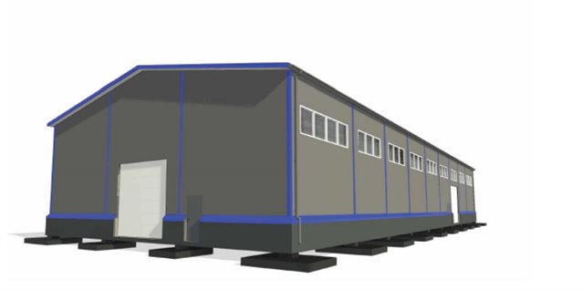 Продажа нового отапливаемого ангара 800 м² с кран-балкой на 5 т