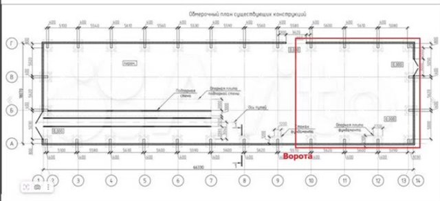Аренда части теплого цеха 380 м² с мостовым краном на 10 тонн в городе