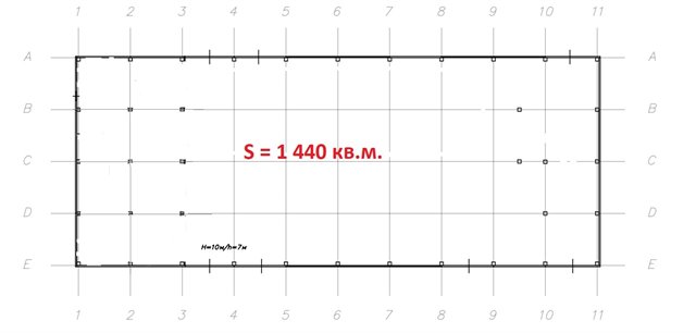 Аренда отапливаемого производственно-складского помещения 1440 м²