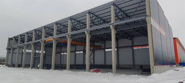 Аренда цеха от 1500 м² до 4500 м² с кран-балками на 10 тонн на участке 1 га