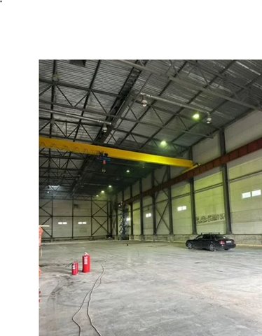 Аренда производственно-складского помещения класса А 1500 м² с кран-балкой на 10 т