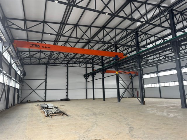 Аренда нового цеха 1100 м² с двумя кран-балками на 5 т
